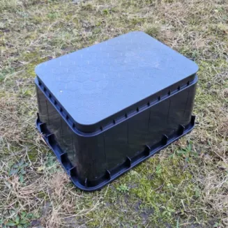 Pokrywa studzienki zaworowej JUMBO – szara (STONE) - AQUABIN