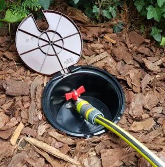 Studzienka poboru wody z zaworem 3/4 cala – brązowa (WOOD) - AQUABIN