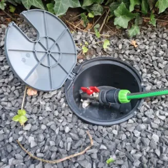 Studzienka poboru wody z zaworem 3/4 cala – szara (STONE) - AQUABIN