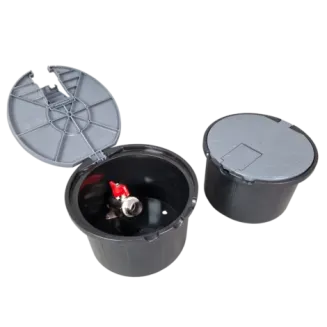 Pokrywa studzienki poboru wody – szara (STONE) – PEŁNA - AQUABIN