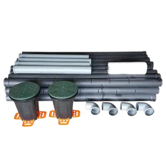 Oczyszczalnia osadnikowa 3000 AB z rurami drenażowymi - AQUABIN