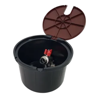 Pokrywa studzienki poboru wody – brązowa (WOOD) - AQUABIN