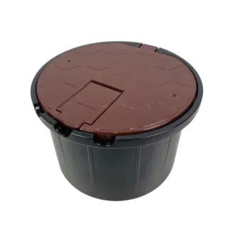 Studzienka poboru wody z zaworem 3/4 cala – brązowa (WOOD) – PEŁNA - AQUABIN