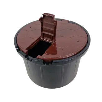 Studzienka poboru wody z zaworem 3/4 cala – brązowa (WOOD) – PEŁNA - AQUABIN