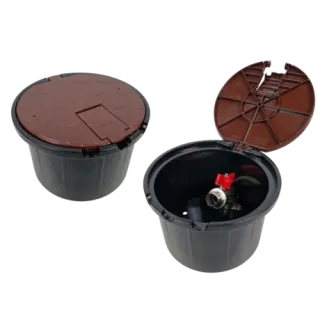 Pokrywa studzienki poboru wody – brązowa (WOOD) – PEŁNA - AQUABIN