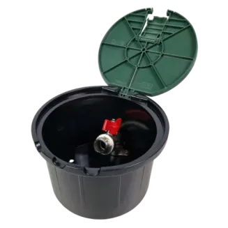 Studzienka poboru wody z zaworem 3/4 cala – zielona (HIDE) – PEŁNA - AQUABIN