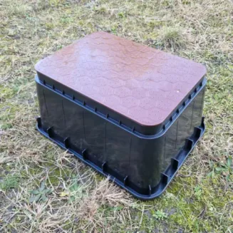 Pokrywa studzienki zaworowej JUMBO – brązowa (WOOD) - AQUABIN