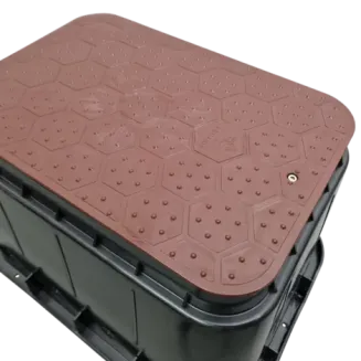 Pokrywa studzienki zaworowej STANDARD – brązowa (WOOD) - AQUABIN