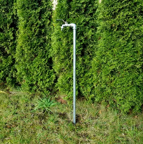 Słupek ogrodowy techniczny z kranem 1/2 cala - AQUABIN
